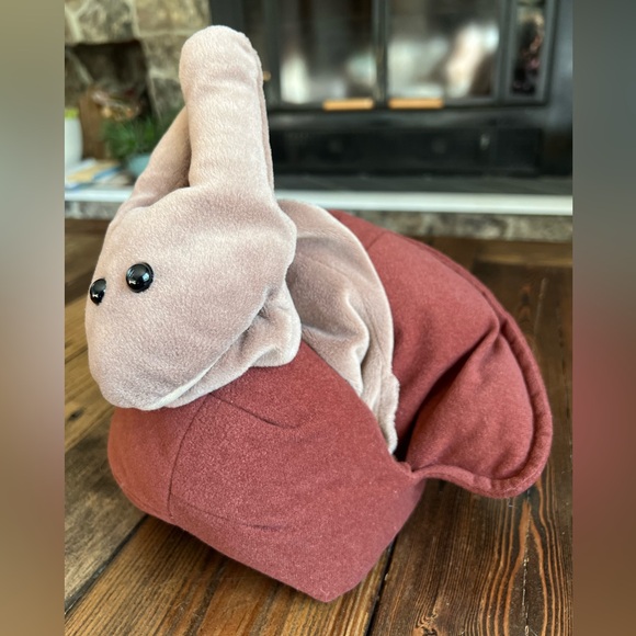 FOLKTAILS • Furry Folk Snail Puppet brown vintage plush hand plush Folkmanis - Picture 3 of 14